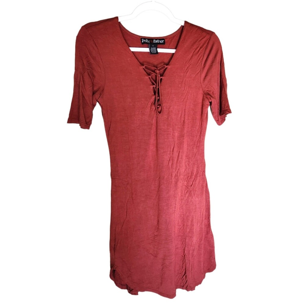 Polly & Esther Double Lined tshirt Tunic Dress Size Large